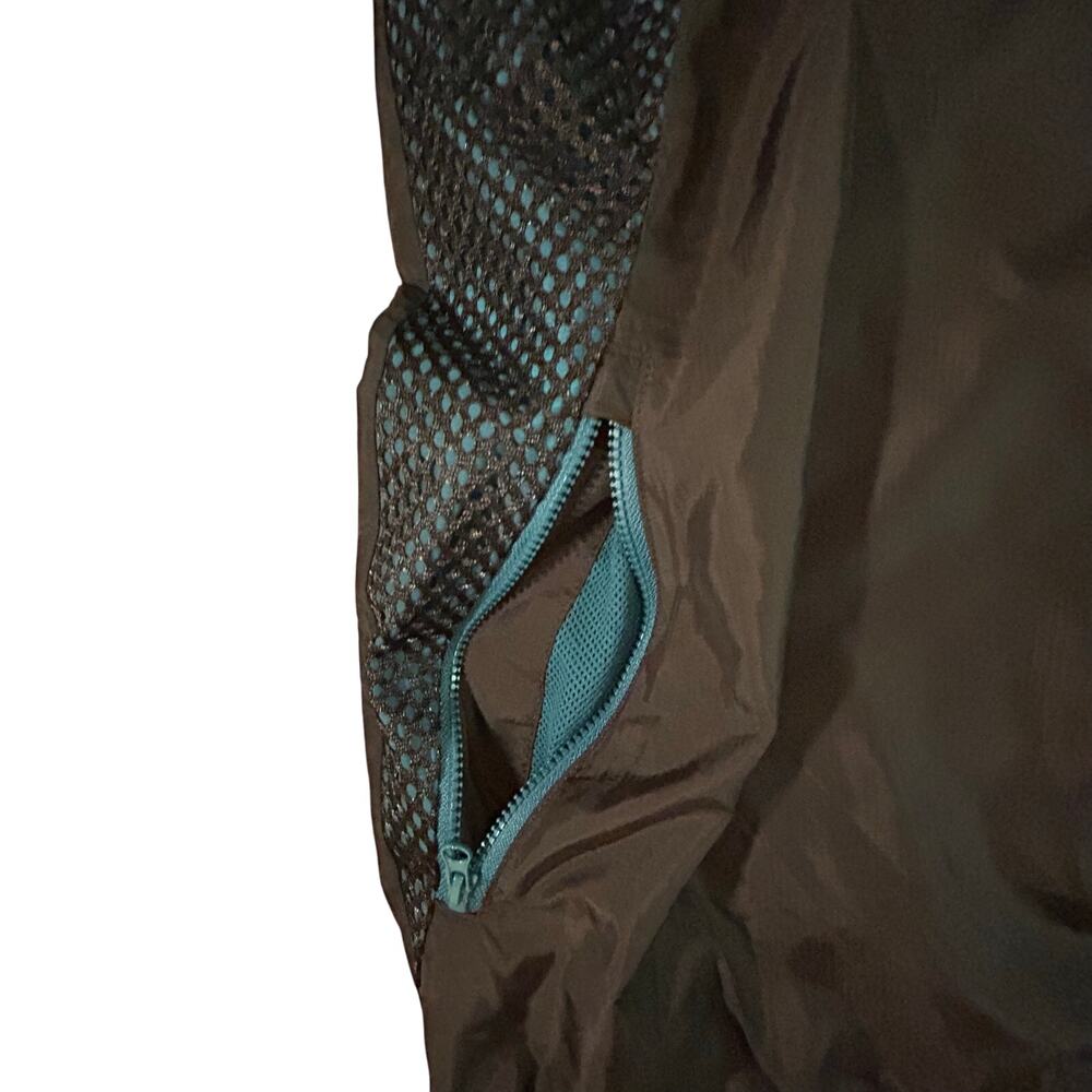 Russell Athletic Zip Up Hooded Jacket - Men's Size M Dark Green and Black - Picture 4 of 6